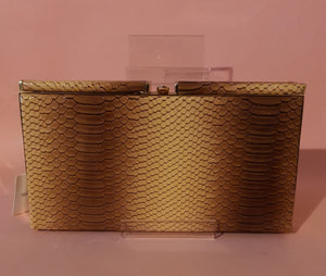 BROWN Box Clutch Bag