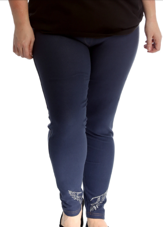 DENIM Ankle Detail Angel Wing Jeggings