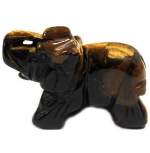 Gemstone Elephant - Tiger Eye