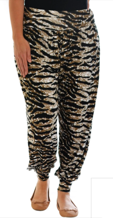 Tiger Print Harem Trouser