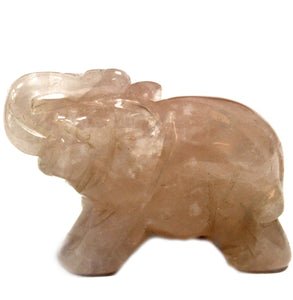 Gemstone Elephant - Rose Quartz