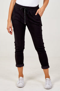 BLACK Magic Plain Super Stretch Trouser Joggers