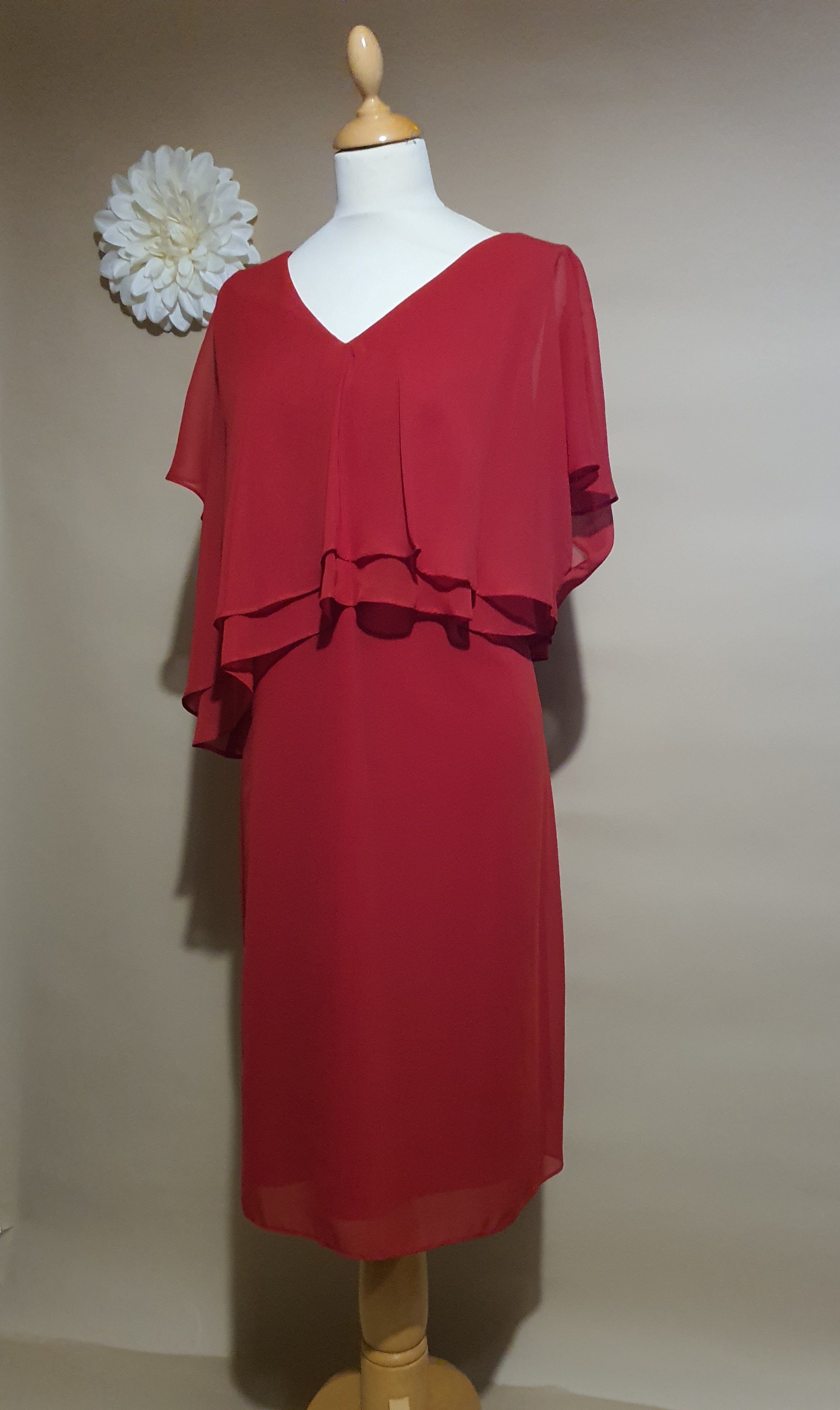 Red Chiffon Dress