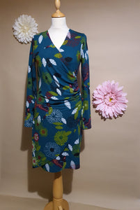 Green Flower Leaf Dress 8-14