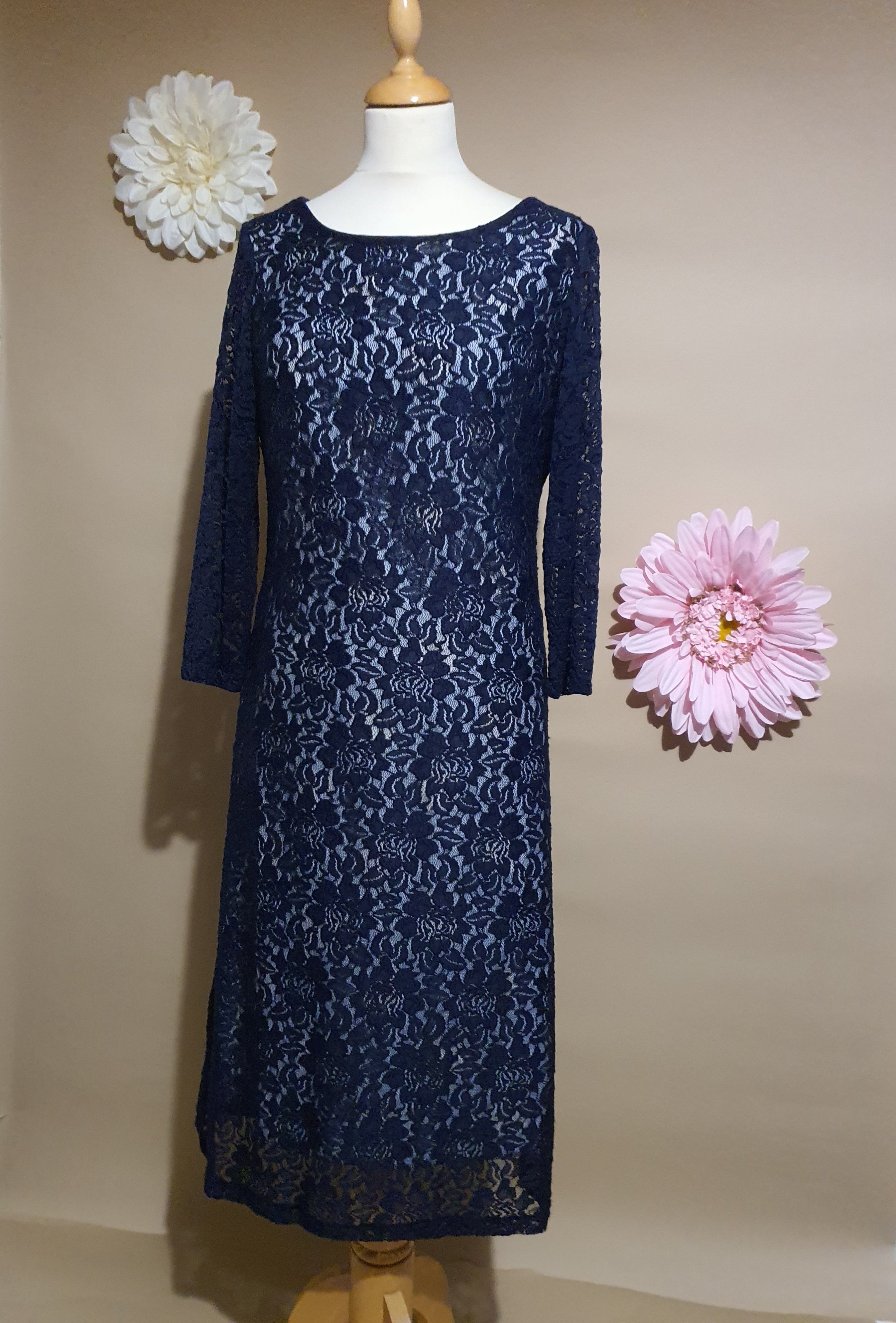 Navy Lace Dress Sizes 14-24