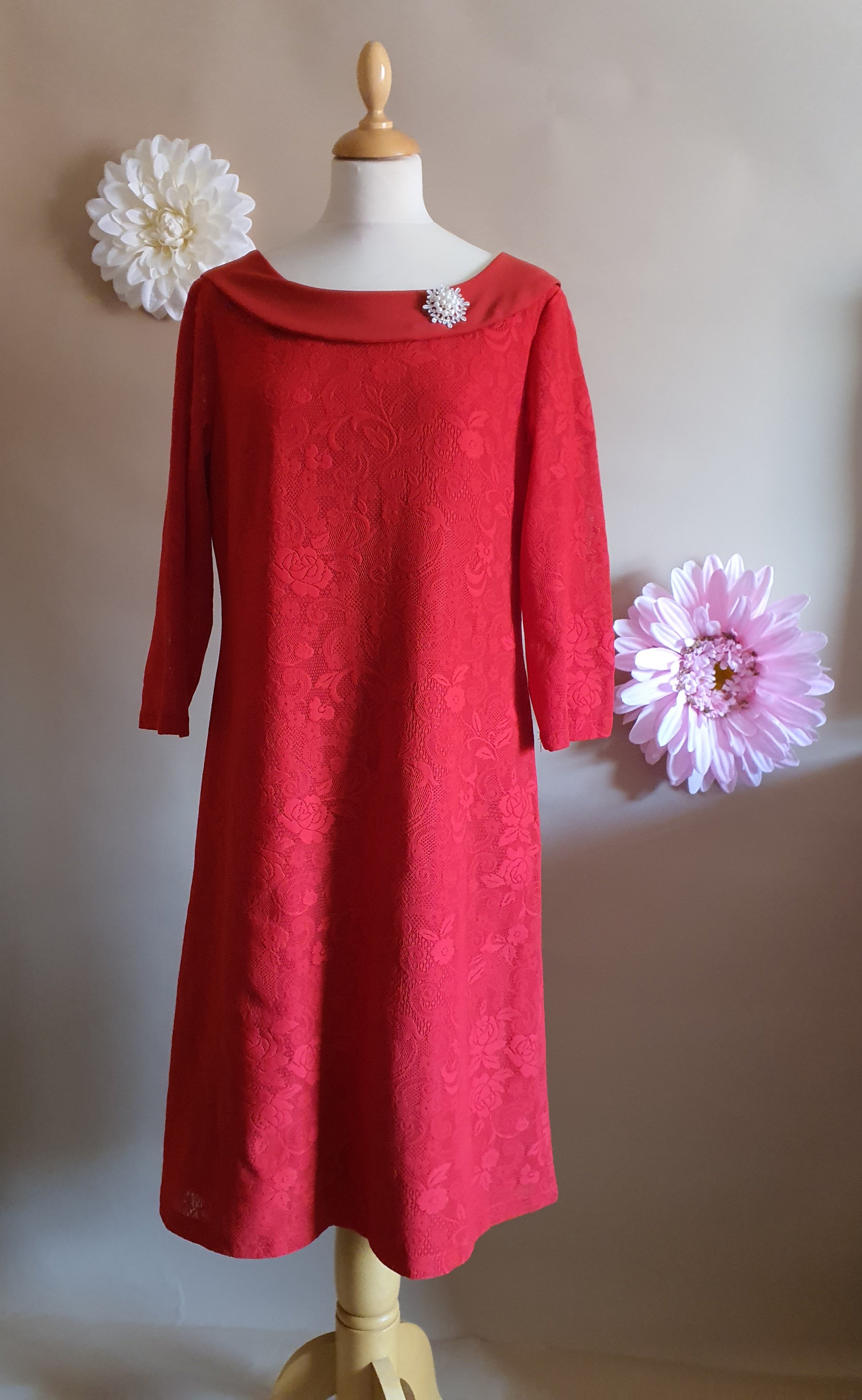 Red Lace Style Dress