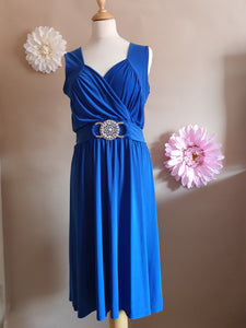 Blue Dress with Glitz & Belt Detail 16-26