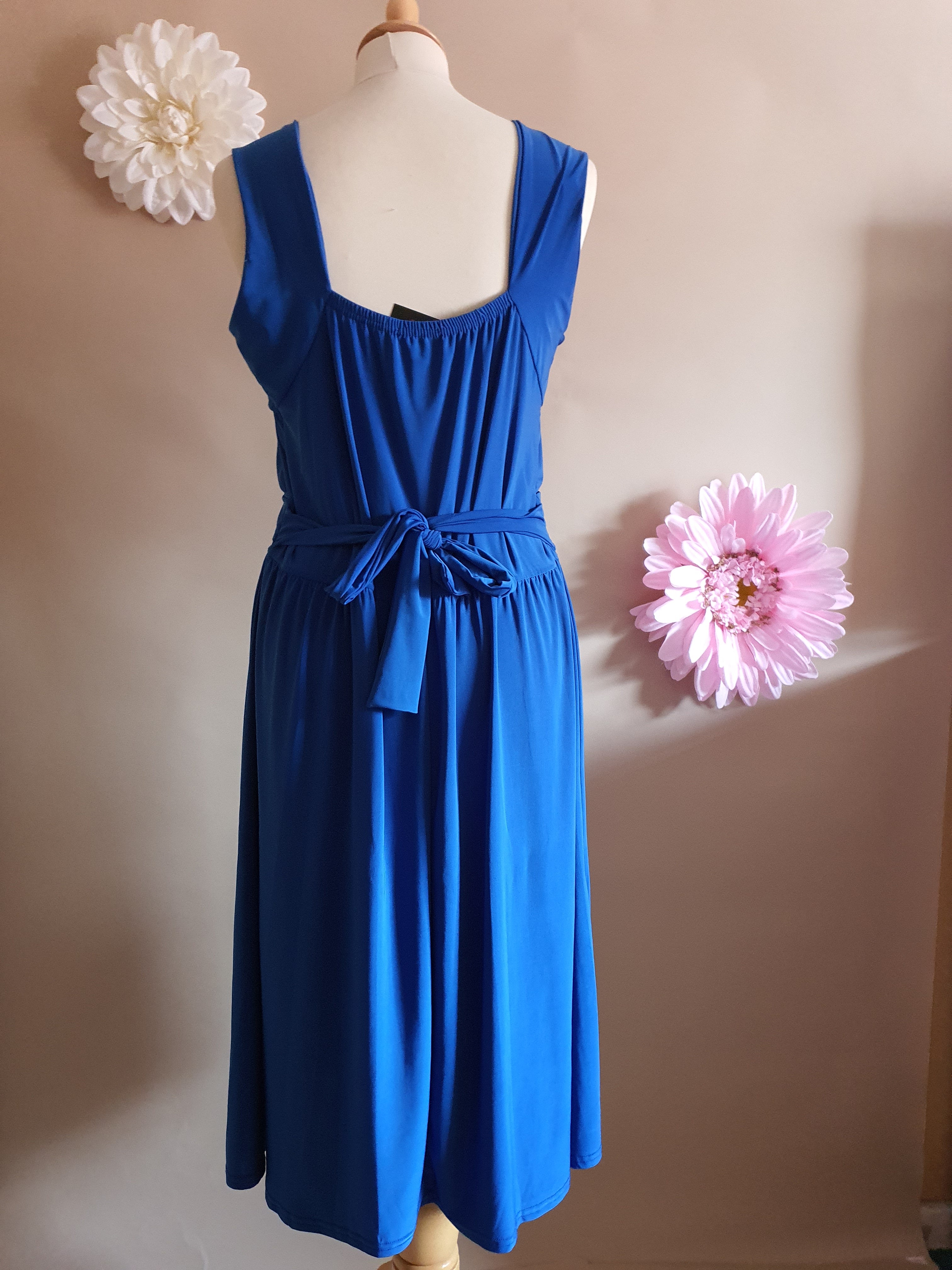 Blue Dress with Glitz & Belt Detail 16-26