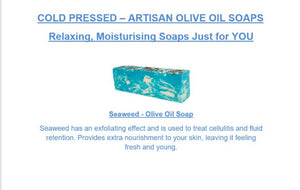 Seaweed - Olive Oil Soap - HandCrafted - 100gm Bar Appx