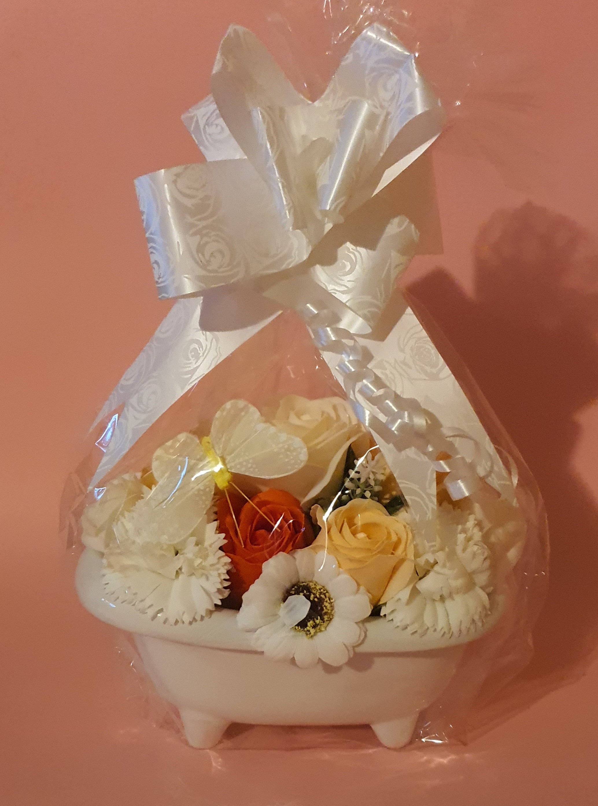 Ceramic Bath Soap Flower Arrangement