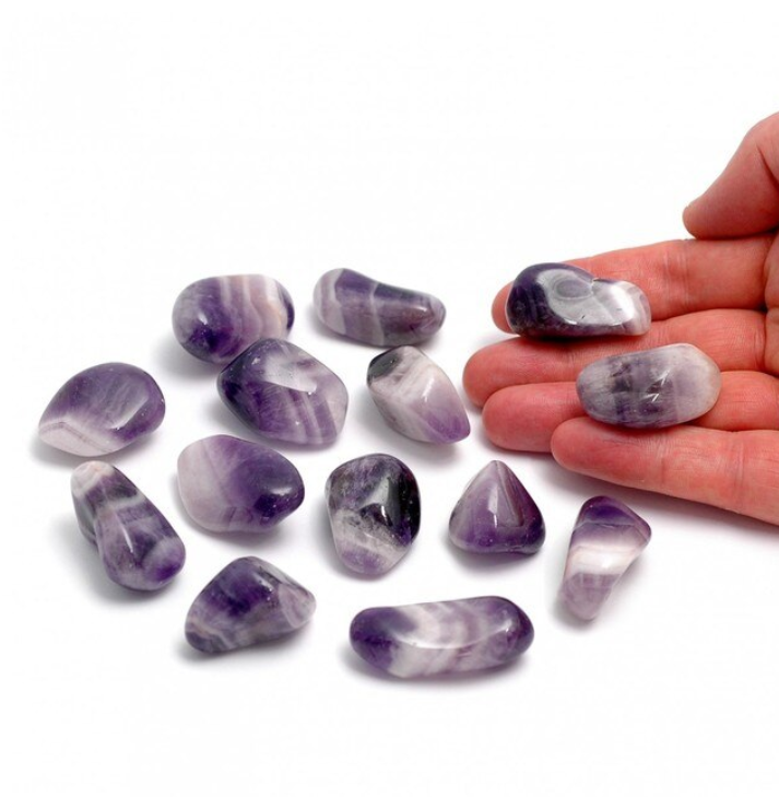 Banded Amethyst Tumblestone (Chevron)