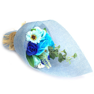 Soap Flower Bouquet - Blue