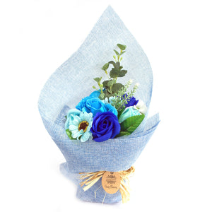 Soap Flower Bouquet - Blue