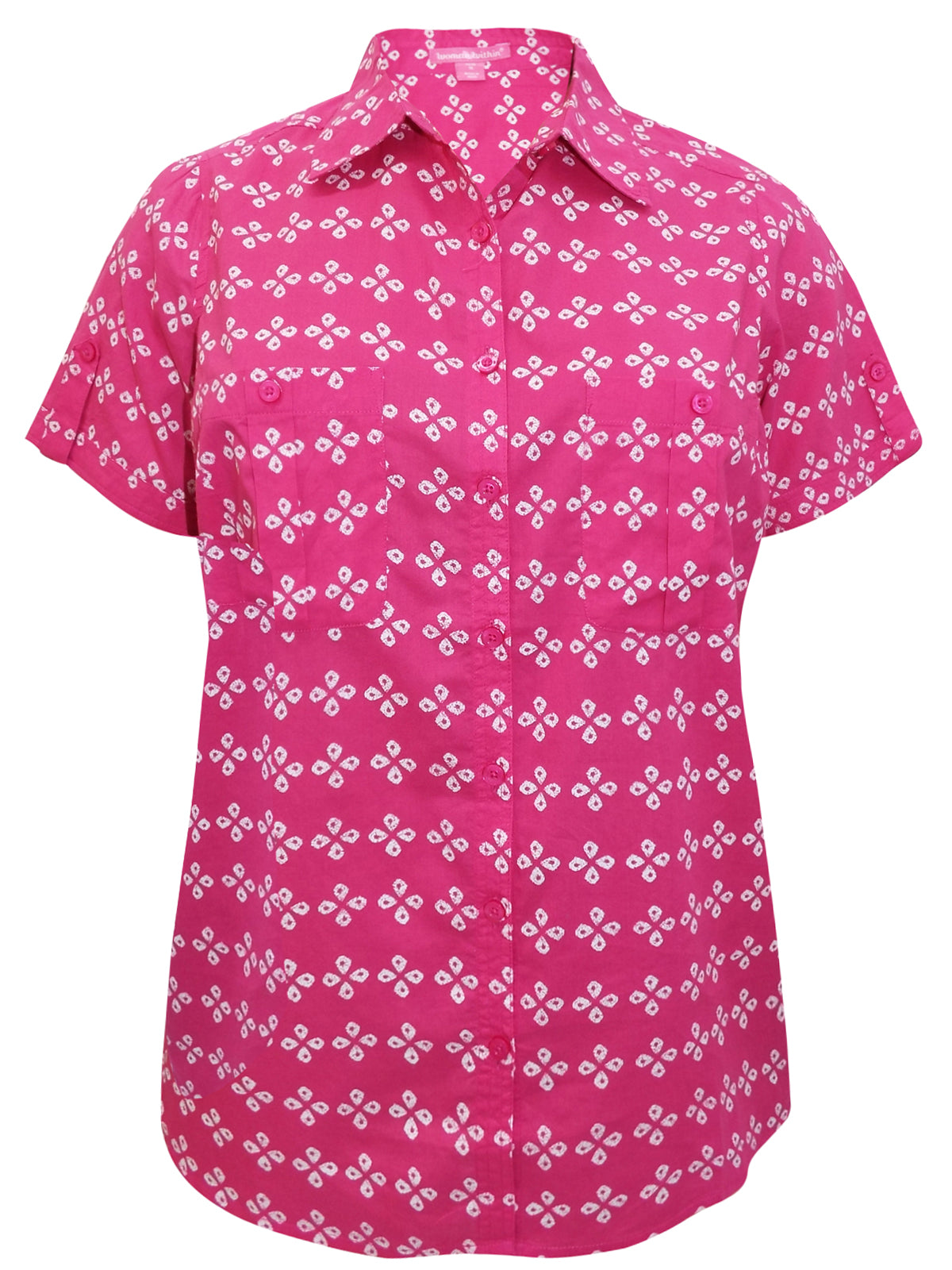 Pure Cotton Eyelet Foulard Printed Shirt