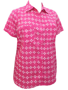 Pure Cotton Eyelet Foulard Printed Shirt