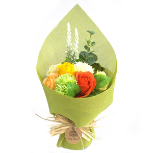 Soap Flower Bouquet - Green Yellow