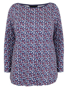 NAVY Pure Cotton Ditsy Floral Printed Top Sizes 16-28