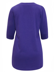 PURPLE Seamed Scoop Neck Top Sizes 16-32