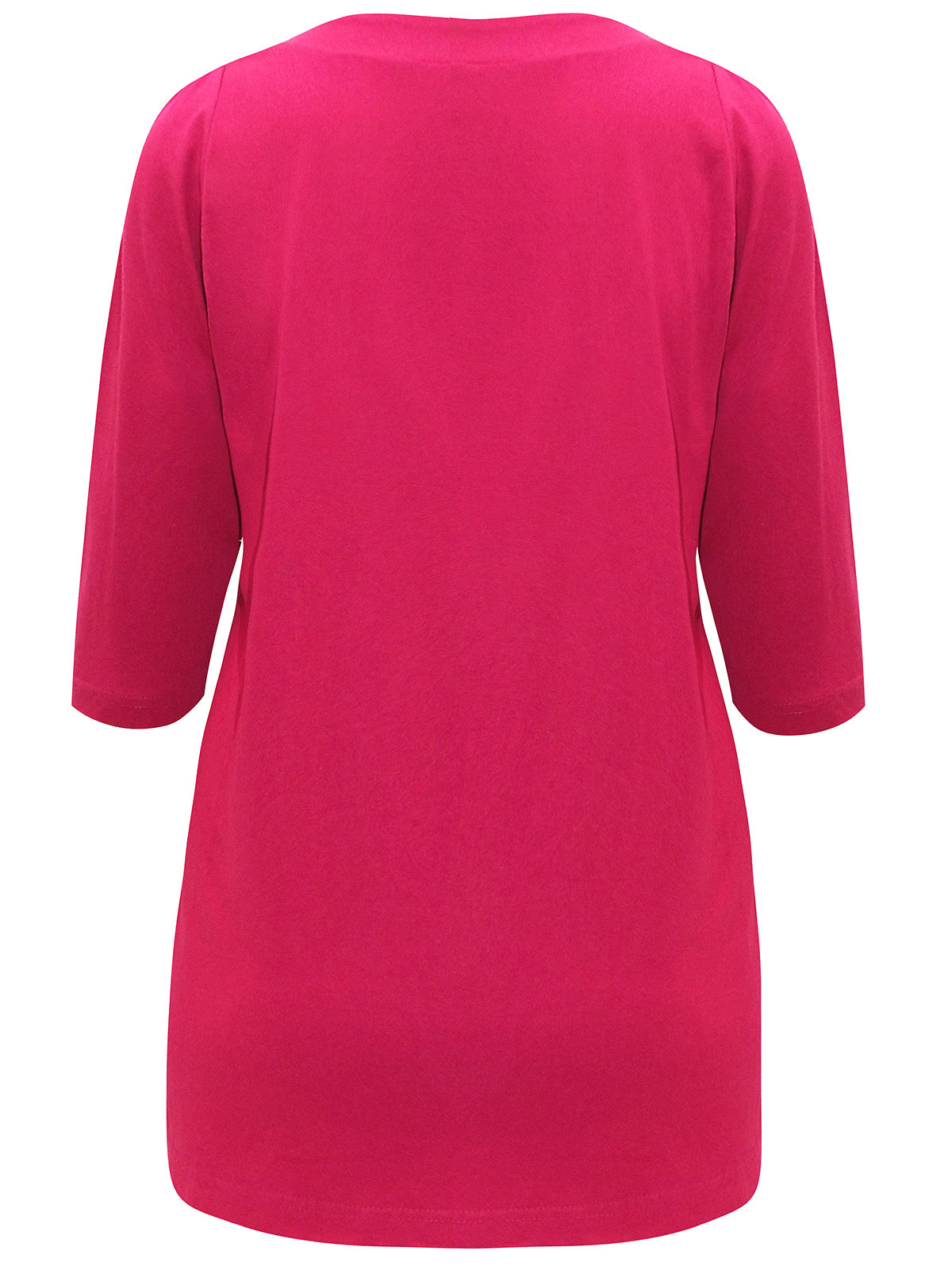 CERISE Cotton Elastane Seamed Scoop Neck Top - Sizes 16-32