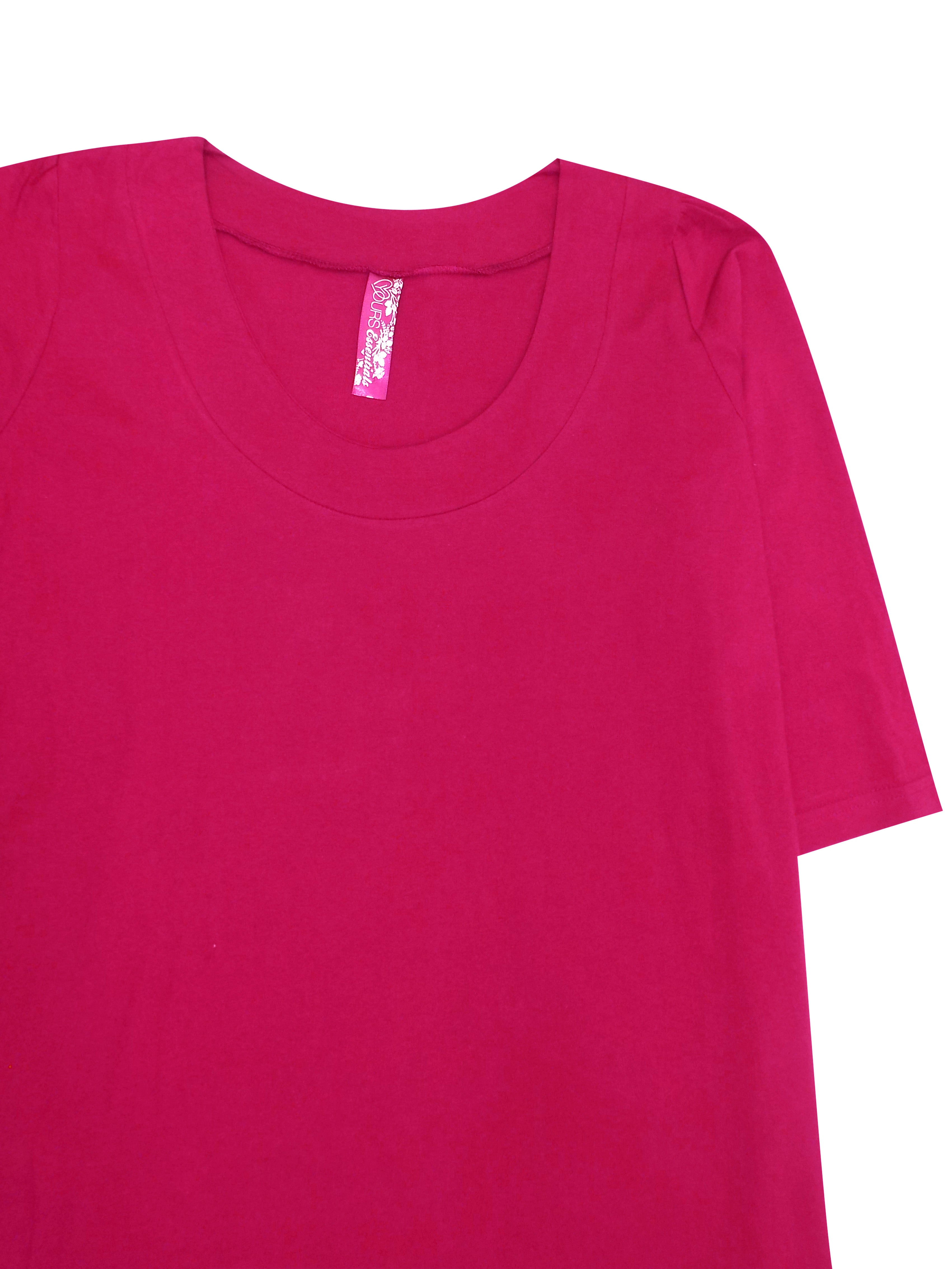 CERISE Cotton Elastane Seamed Scoop Neck Top - Sizes 16-32