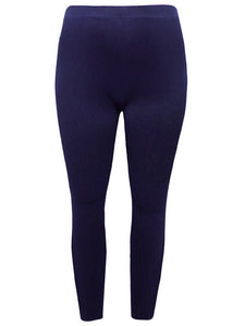 NAVY Cotton Rich Opaque Full Length Leggings Sizes 18-26