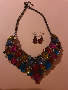 MULTI Necklace & Earring Set