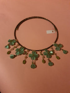 GREEN Clover Necklace